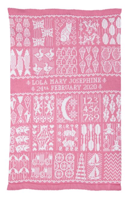 Alfie & Betty Candyfloss Personalised Baby Blanket