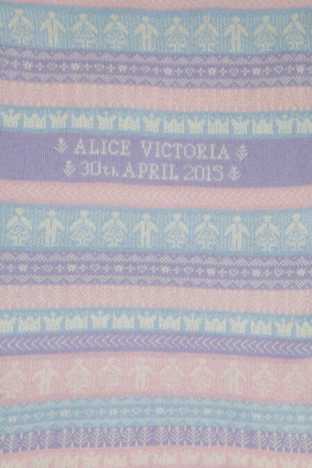 Personalised Cashmere Baby Blanket - Sandringham design