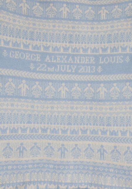 Personalised Cashmere Baby Blanket in Osborne colourway